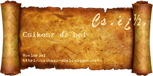 Csikesz Ábel névjegykártya